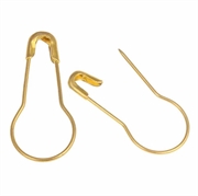 Sikkerhedsnål "pære". Guld. 21 mm. Ca. 25 stk.